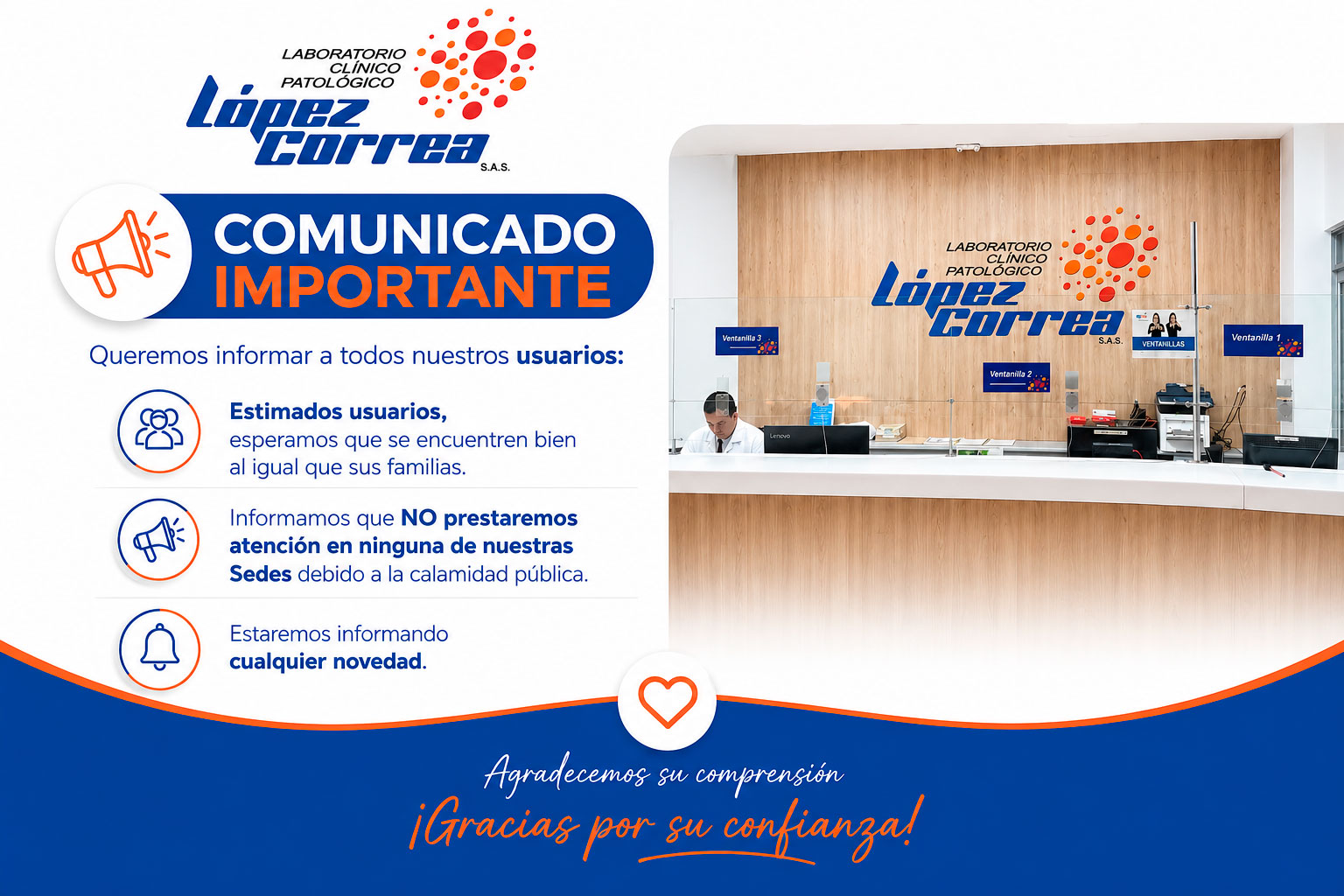 Hoy queremos estar cerca de ustedes.